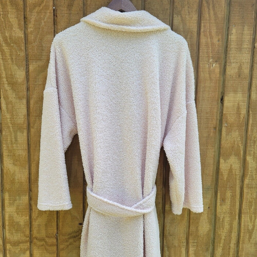 ASOS Design Borg Fleece Neutral Robe Womens Size L - Picture 5 of 12